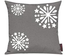 Kissenhülle für Auserwählte! Sofakissen Motiv Schneeflocke Weihnachten, Farbe grau