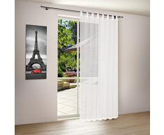 Schlaufenschal Maas weiß B/H: 140/225 transparenter Vorhang mit Schlaufen