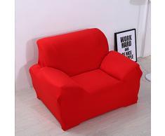 ele ELEOPTION Sofa Überwürfe Sofabezug Stretch elastische Sofahusse Sofa Abdeckung in Verschiedene Größe und Farbe Herstellergröße 95-140cm (Rot, 1 Sitzer für Sofalänge 90-130cm)