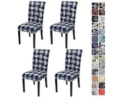 JOTOM Stretch Moderne Stuhlhusse Esszimmerstuhlschutz Abnehmbarer weicher Spandex Esszimmerstuhl Schonbezüge für Hotel Party Hochzeit Esszimmer Küche, Ployester und Spandex, gestreift, 4 Stück