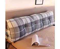 LOVE-CUSHION Abnehmbar Bettkissen Weiches Dreieckskissen aus 100% Baumwolle Großes Rückenkissen Lendenkissen Schlafzimmer Tatami Lesen Rückenstreifen Kissen T-200cm (Length)