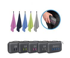 MNT10 Mikrofaser Handtuch mit Case – in vielen Farben – Ultra leicht, kompakt & schnelltrocknend – Microfaser Handtücher eignen Sich perfekt als Sporthandtuch, Strandhandtuch, und Reisehandtuch