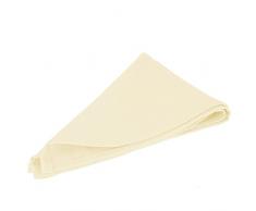 Edel Servietten Set / 3 Stoff-Serviette in Naturweiß / Beige quadratisch 45 cm x 45 cm - Tisch-Tücher / Mundtuch, Mundtücher / weiß