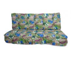 MFG 2-teilige Hollywoodschaukel Auflage Ida, 160 x 50 x 10 cm, geblümt