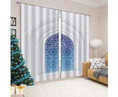 Verdunkelung Vorhänge Türöffnung schalldämmend Micofaser Gardine Blickdicht Thermo Gardinen für Schlafzimmer & Kinderzimmer für Sichtschutz B117xL183cm x2 Paneele