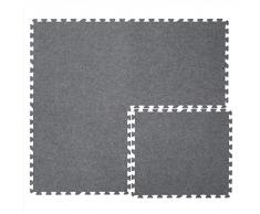 Deuba 6er Set Bodenschutzmatten Puzzlematte 60x60cm Bodenmatte rutschfest geräuschdämmend Teppich Fliesen Schutzmatte
