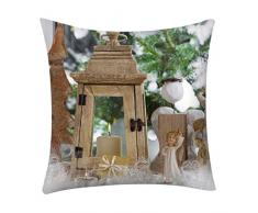 Weihnachten Kissenbezug Dekokissen Haus Dekoration weich Quadrat Sofa Kissen Bettwäsche Platz Dekorative Akzente Setzen Fall Zierkissen Kissenhülle Weihnachtsdeko Weihnachtsmann Rudolph 45x45cm