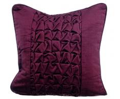 Lila Kissenbezüge 50 x 50 cm, Samt Kissenbezug, handgemachte Dekokissenbezug Pflaume - Plum Knots