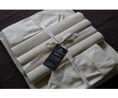 Homescapes Servietten Set 4 teilig creme unifarben 45 x 45 cm aus 100% reiner Baumwolle, Stoffservietten