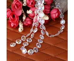 ZYCLSSRV Diamant-acryl Kristall Perle Vorhang,College Holztür Perlen Vorhang Bildschirm