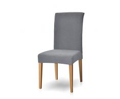 subrtex Stuhlhussen Stretch Stuhlhusse 4er Set Elastisch Weich Hussen für Stühle Schwingstühle Waschbar (4 Stück, Hellgrau)