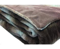 Kuscheldecke Fellimitat LUXURY Sofadecke ca. 150x200 cm Coral Fleece Decke #1645 braun