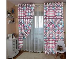 SFALHX Vorhang Schlafzimmer Gestreifte Blume Gardine Blickdicht Thermo Vorhang Kinderzimmer Gardinen Junge Mädchen Ösenvorhang 2 Stücke/B117 x H138cm