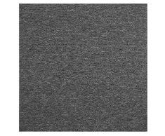 Teppichfliesen 50 x 50 cm, 20 Stück, strapazierfähig, geeignet für alle Bereiche, Home Office, Bedroon, Teppiche, quadratisch, rutschfest, Dunkelgrau