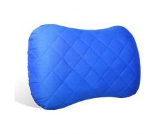 Bigmeda Reisekissen Aufblasbar mit Kissenbezug, Camping Aufblasbares Ergonomisches Kopfkissen Komfortables Kissen Wasserdicht Waschbar für Reise,Outdoor,Auto, Büro Weiche,Blau