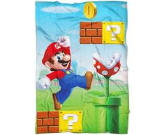 Große Super Mario Maker Wohndecke 160 x 200 cm super weiche Flanell-Decke Kuscheldecke Sofadecke Fleece-Decke Luigi Peach Bowser Yoshi Toad Wario Buu Huu Rosalina Donkey Kong pass. zur Bettwäsche