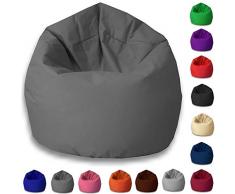 Byufya Sitzsack EPSStyropor Füllung-In&Outdoor verschiedene Farben&Größen-BeanBag Sitzkissen Bodenkissen Kinder Sitzsäcke Relax Game Möbel Kissen Sessel Sofa Gaming(XXXLca.85cm-ca.500 Liter Anthrazit)