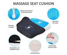 LBHE Comfier Orthopädisches Sitzkissen, Cool Gel und Memory Foam Sitzkissen mit Massage, Sitzkissen für Bürostuhl, Schreibtisch oder Autositz
