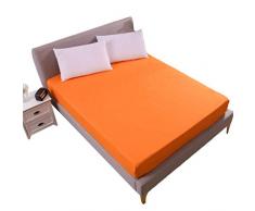 Matratzenschoner Wasserdichter Atmungsaktiv Anti-Allergisch Matratzenbezug Orange 180 * 200 * 30CM