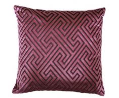 Schöner griechischer Key Design Chenille Samt Print 16 X 16 Kissenbezug Kissen für Schlafsofa (lila)