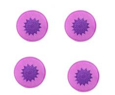 4pcs / Set Handmade Nepal Tibetan gestickte Klangschalen Kissen Teekanne Cup Mat Ethnische Untersetzer Nepal Glasbecherhalter Kaffeetasse Tischsets saugfähiges Tuch Untersetzer (zufällige Farbe)