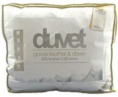 10.5 Tog Gänsefeder & Daunen Bettdecke King Bett 100% Baumwolle Hülle mit Paspeliert Ränder