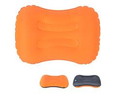 WXYLYF Aufblasbares Lendenkissen, Tragbares Aufblasbares Wasserdichtes Reise-Schlafkissen, Ultraleichtes Ergonomisches Luftkissen Ideal,Orange