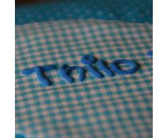 Namens-kissen zur Taufe blau 40x40 cm groß, Geschenke für Jungs, Baby Geschenke , Geburtstagsgeschenke, Kuschelkissen mit Namen, Nikolaus Geschenke