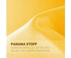 Vorhang Panama Gardine »MIA« im 2er-Set (2xVorhang) BLICKDICHT mit KRÄUSELBAND Blickdichtegardine, Kälteschutz, Wärmeschutz, Blickdichtervorhang, Vorhang, Dekoschal HxB 245x140 cm TOP QUALITÄT Gelb