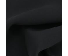 heimtexland ® 1 Paar Thermo- & Verdunklungsgardinen mit Kräuselband in schwarz HxB 175x135 cm - ÖKOTEX geprüft - GESUND WOHNEN - Licht- Schall- Wärme- und Kälteisolierend Gardine Vorhang blickdicht Verdunkelung Inhalt 2 Stück Typ139
