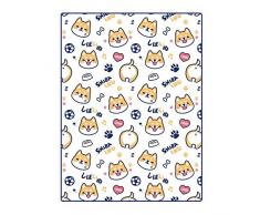 Niedliche Decke Shiba Inu Micro-Fleece-Decke, weiche Überwurfdecke