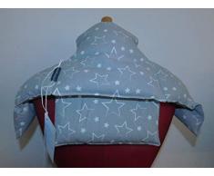 4 in 1 Wärmekissen Dinkelkissen Körnerkissen Sterne grau