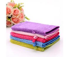 YSN Home Collection YSN101 - Hochwertige Waschhandschuhe -16 x 22cm - 4 STÜCK Premium Qualität - Gemischte Farben - extra weich - 80 % Polyester 20% Polyamid