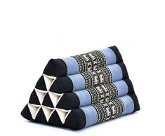 Leewadee Dreieckskissen Lesekissen Rückenstütze Fernsehkissen Ökologisches Naturprodukt, 50x33x33 cm, Kapok, blau