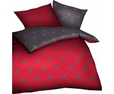 KAEPPEL Feinbiber-Bettwäsche Stars, 2-tlg. rubin, 135X200 CM
