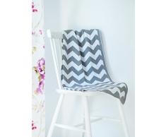 EMI&SAM STRICKDECKE Kuscheldecke Schlaf Schmusedecke Kinder Baby Decke (80x90cm) Motiv (Zig-Zag 8 - Grau/Weiß)