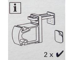 KlemmtrÃ¤ger fÃ¼r Seitenzugrollos, Kunststoff weiÃ