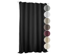 Verdunklungsgardine Blackout extra breit ca. 295x245 cm Kräuselband Vorhang blickdicht Gardine #1388 (taupe hell)