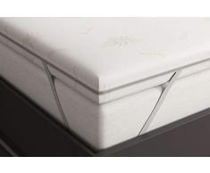 Matratzenauflage 160x200 cm - Viscoschaum RG 50 - Viskoelastische Visco 6 cm Hoch - 100% Rein Memory Foam Schaum Topper Matratzentopper Visco Auflage - Aloe Vera Bezug Waschbar