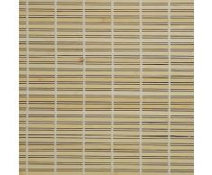 Easy-Shadow Holzrollo Holz-Rollo mit Seitenzug 140 x 170 cm / 140x170 cm in der Farbe natur - Bambus Holz Rollo für Fenster und Tür - Bedienseite rechts