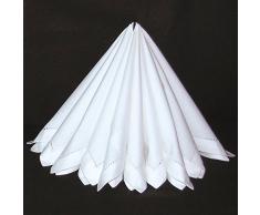 heimtexland Edle Stoffservietten 2er Pack in weiß mit Hohlsaum 40 x 40 cm Servietten aus Stoff Ökologisch 100% Baumwolle Maschinenwäsche 60° Typ522