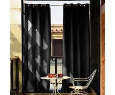Outdoor Vorhänge(2 Panel), Anti-UV-Sonnenschutz Wasserdichter Winddichter Vorhang, Schimmelresistent, Langlebig, Leicht Zu Reinigen Für Private Bereiche Und Gartenterrasse