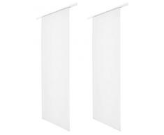Schiebegardine Blickdicht Flächenvorhang Schiebevorhang Raumteiler Sichtschutz Weiss 2er Set