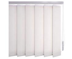 Sonnenschutz-HH® - Lamellenvorhang weiß lichtdurchlässig - Breite 200 cm x 330 cm Höhe - Lamellenbreite 127mm Vertikaljalousie Vertikalanlage Schiebevorhang