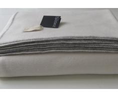 Soft-Fleece-Decke – Polarfleece-Decke mit Häkelstich – flauschige Kuscheldecke – 160x200 cm – 010 offwhite – von ’zoeppritz since 1828’