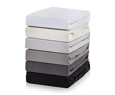 Hometex Premium Textiles Exclusive Boxspringbett Spannbettlaken | Spannbetttuch Wasser- und Boxspringbetten | 160 g/m² | ÖKO-TEX Standard |(180-200 x 200-220 cm | Steghöhe bis zu 40 cm, Grau)