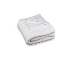 CelinaTex Montreal Kuscheldecke 150 x 200 cm Creme weiÃ Coral Fleece Wohndecke Mikrofaser Tagesdecke Sofadecke