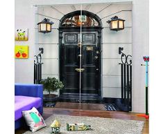 SKYZAHX 3D Vorhang Blickdicht Türöffnung 2er, Set Gardine Polyester mit Haken für Schlafzimmer Kinderzimmer Wohnzimmer Dekoration, 140 x 183 cm