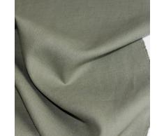 TOLKO Leinen-Stoff Meterware zum Nähen, blickdichter Naturstoff für Bekleidung, Gewänder, Vorhänge und Deko (Salbei)