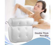 HeTaiDa Badewannenkissen mit saugnäpfen weiß Badekissen für Badewanne Geburtstagsgeschenk für Frauen